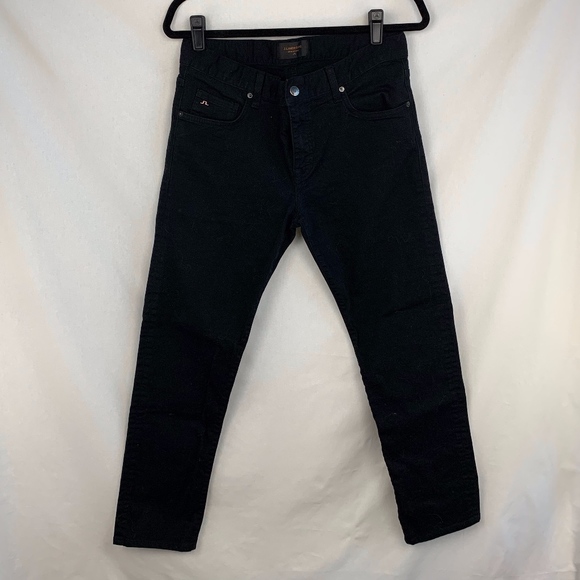 J. Lindeberg Jeans J Lindeberg Mens Black Midriseslim Jeans 32